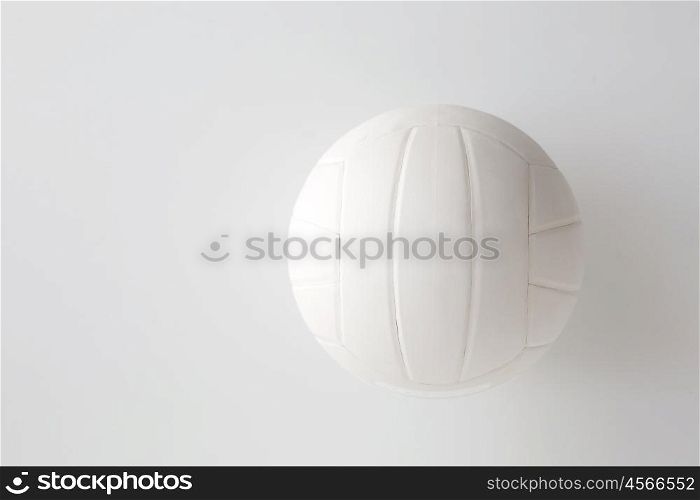 sport, fitness, game, sports equipment and objects concept - close up of volleyball ball on white