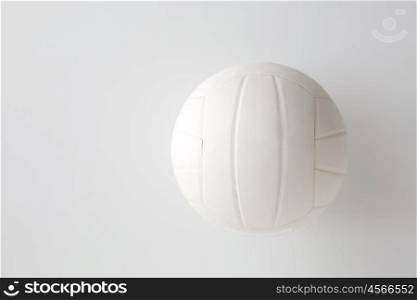 sport, fitness, game, sports equipment and objects concept - close up of volleyball ball on white