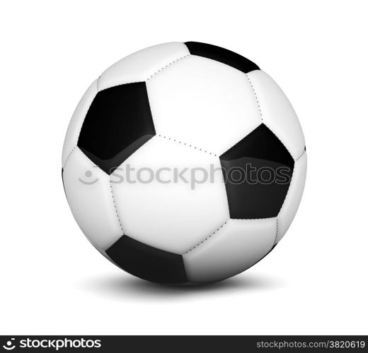 Sport, game and leisure concept with a classic soccer ball isolated on white background.