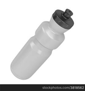 Sport plastic water bottle isolated on white