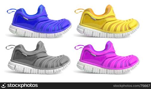 sport running shoes isolated on white background