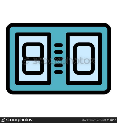 Sport score board icon. Outline sport score board vector icon color flat isolated. Sport score board icon color outline vector