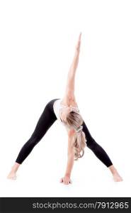 Sport Series: yoga. Young Woman Doing Yoga. Happiness
