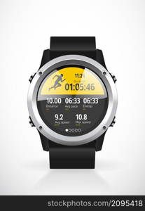 Sport smartwatch for runners - mobile app