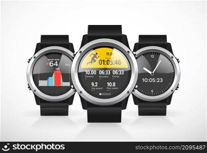 Sport smartwatch for runners - mobile app
