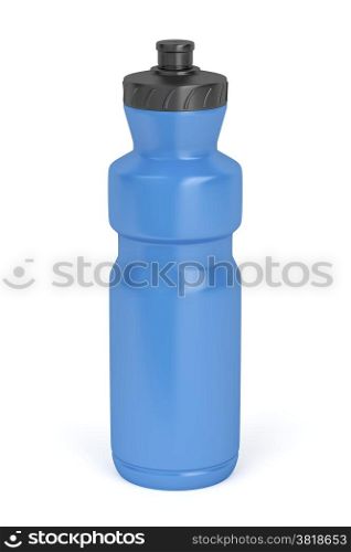 Sport water bottle on white background