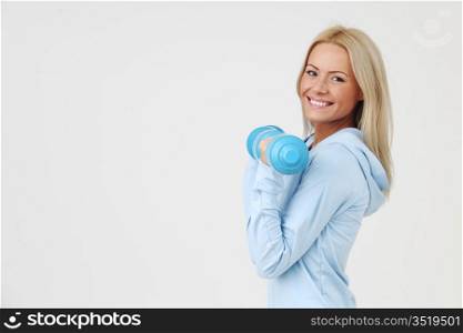 sport woman isolated on white