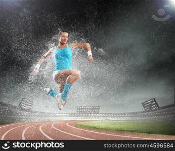 Sport young woman. Image of young attractive sport woman exercising