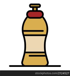 Sports bottle icon. Outline sports bottle vector icon color flat isolated. Sports bottle icon color outline vector