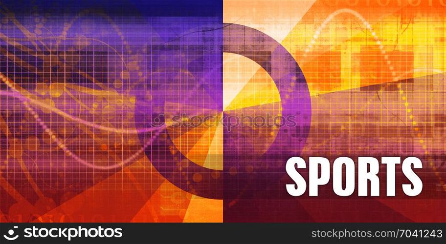 Sports Focus Concept on a Futuristic Abstract Background. Sports