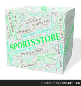 Sports Store Showing Physical Exercise And Shop