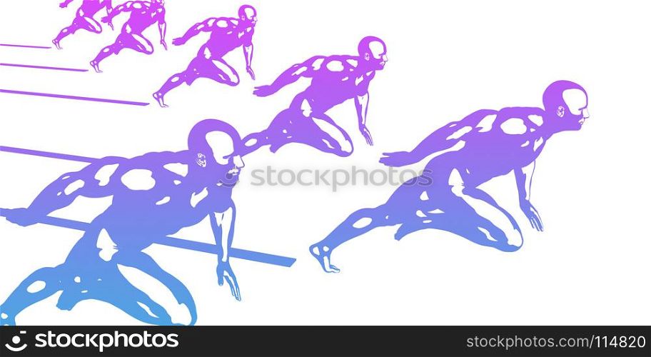 Sports Technology Abstract Concept Background as Art. Information Technology