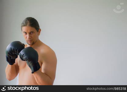 Sportsman of Thai boxer fighting.Boxing.Martial arts of Muay Thai.Thai Boxing. Muay Thai.