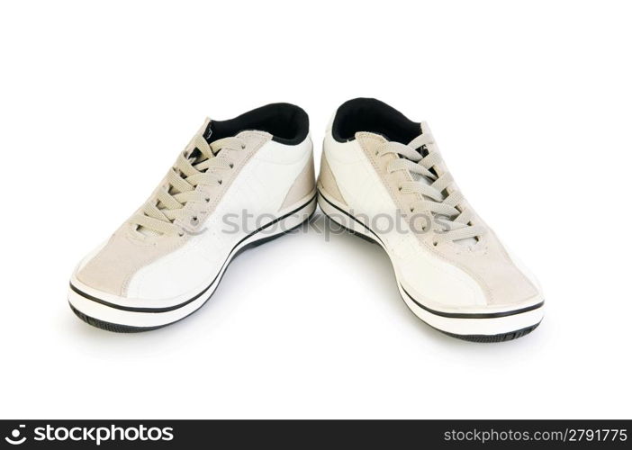 Sporty shoes isolated on the white background