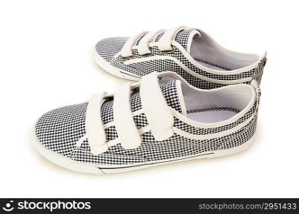 Sporty shoes isolated on the white background