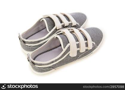 Sporty shoes isolated on the white background