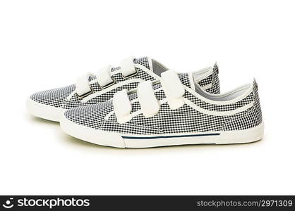 Sporty shoes isolated on the white background