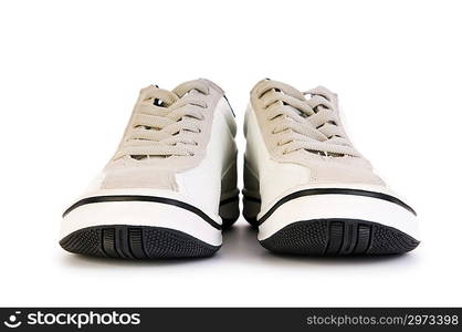 Sporty shoes isolated on the white background