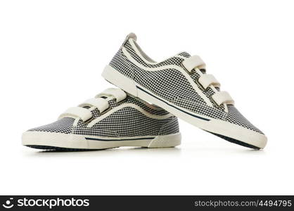 Sporty shoes isolated on the white background