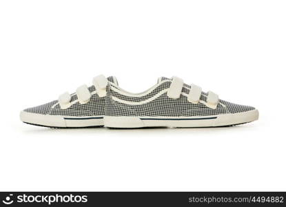 Sporty shoes isolated on the white background