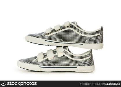 Sporty shoes isolated on the white background