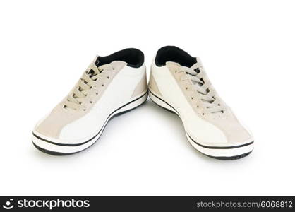 Sporty shoes isolated on the white background