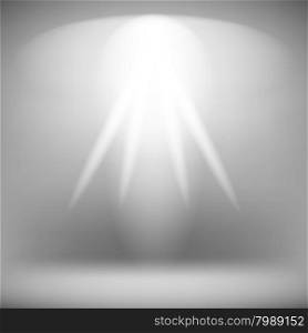 Spotlight Isolated on Grey Background.Stage Spotlight Background. Stage Spotlight Background