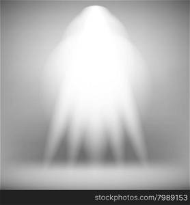 Spotlight Isolated on Grey Background.Stage Spotlight Background. Stage Spotlight Background