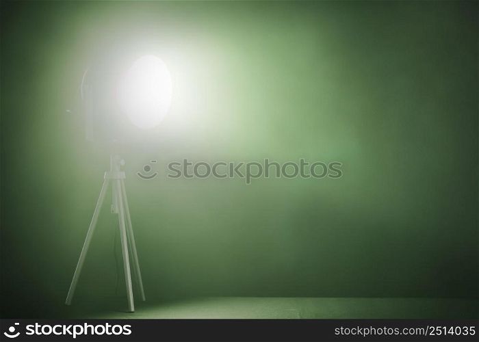 spotlight with green lamp