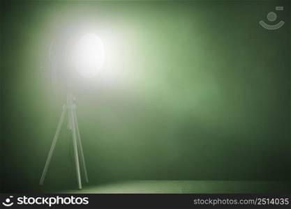 spotlight with green lamp