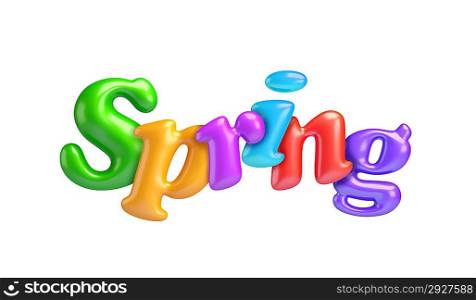 Spring. 3D balloon letters. Example of 3d alphabet.Yummy ABC Collection.