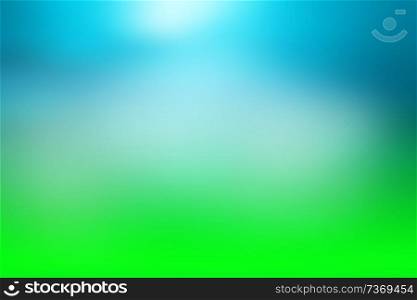 spring blurred background, blue green gradient horizon, background for design, fresh spring light