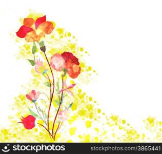 Spring Bouquet watercolor background
