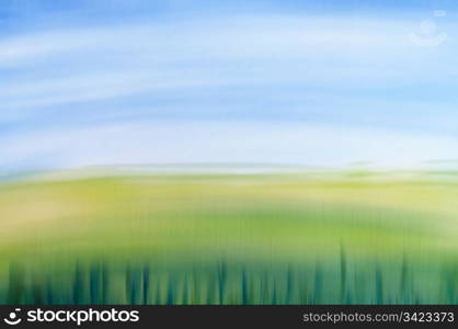 Spring field concept, watercolor design with stylized as background. Art is created and painted by photographer