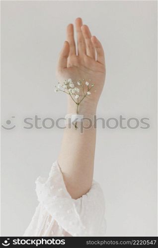 spring flower stuck arm