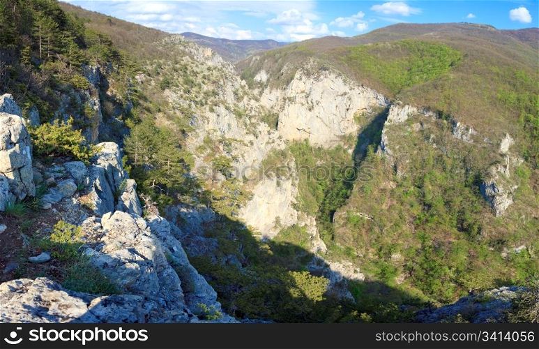 Spring Great Crimean Canyon mountain landscape (Ukraine).