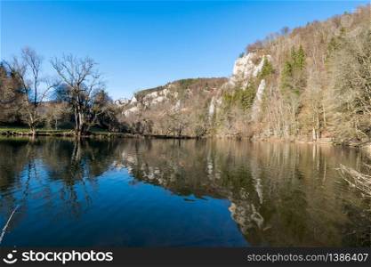 Spring hike in the beautiful Danube valley, along the Kallenberg castle ruins, to Bronnen Castle near Fridingen on the Danube