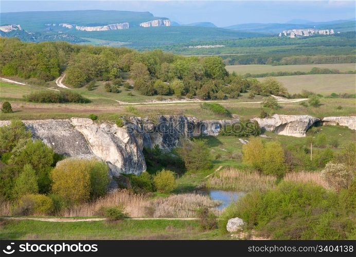 spring mountain country landscape (Crimea, Ukraine)