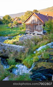 Spring of Gacka river in Lika region of Croatia