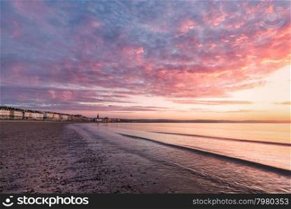Spring sunrise taken from Weymouth beach Dorset