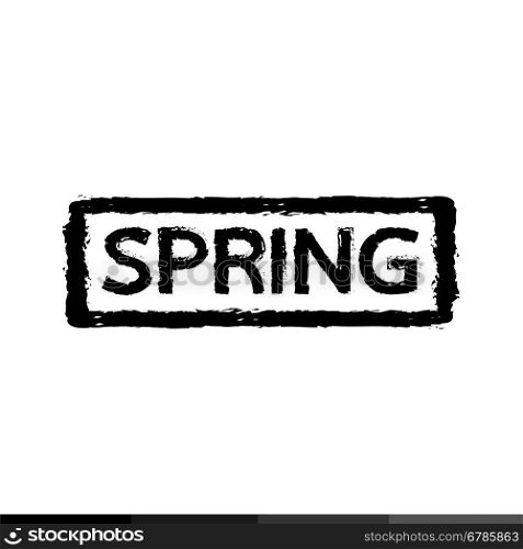 Spring typography Illustration design