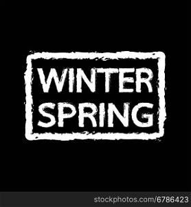 Spring winter typography Illustration design