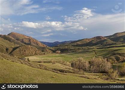 springtime in a mountain valley - Eagle Nest Rock Open Space near Livermore, Colorado