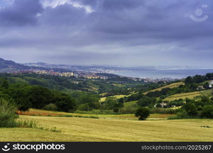 Springtime landscape of the Conero, near Ancona, Marche, Italy