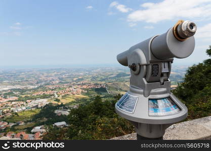 Spyglass on a mountain in San Marino