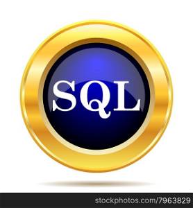 SQL icon. Internet button on white background.