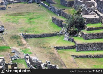square and houses in Machu Picchu
