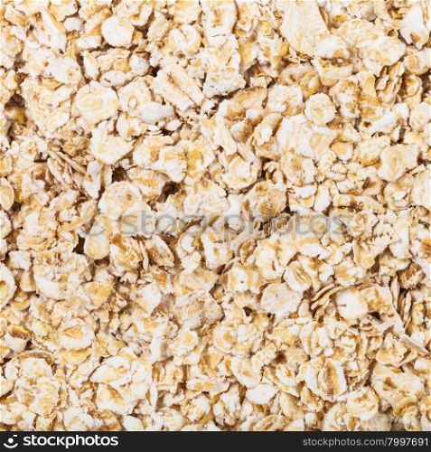 square food background - dry oat flakes