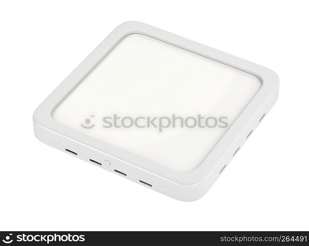 Square led panel isolated on white background