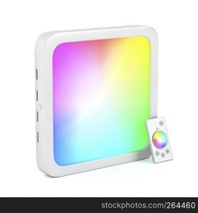 Square led panel with changeable colors and remote control